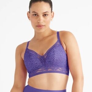 Knix Lace Longline Bustier Periwinkle Bra 
Women’s Size XL++ 38F, 38G, 38H